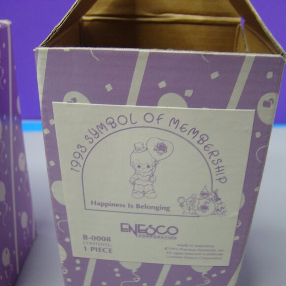 Pair of Precious Moments Symbol of Membership 1989 & 1993 B-0004 & B-0008 Enesco - Picture 5 of 11